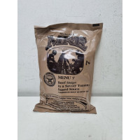 USA RAÇÃO MRE MENU 07 - Tiras de Carne Bovina ao Molho de Tomate